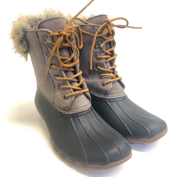 Sperry Top-Sider Women's White Water Fur Lined Boot Size 10 - Picture 1 of 9